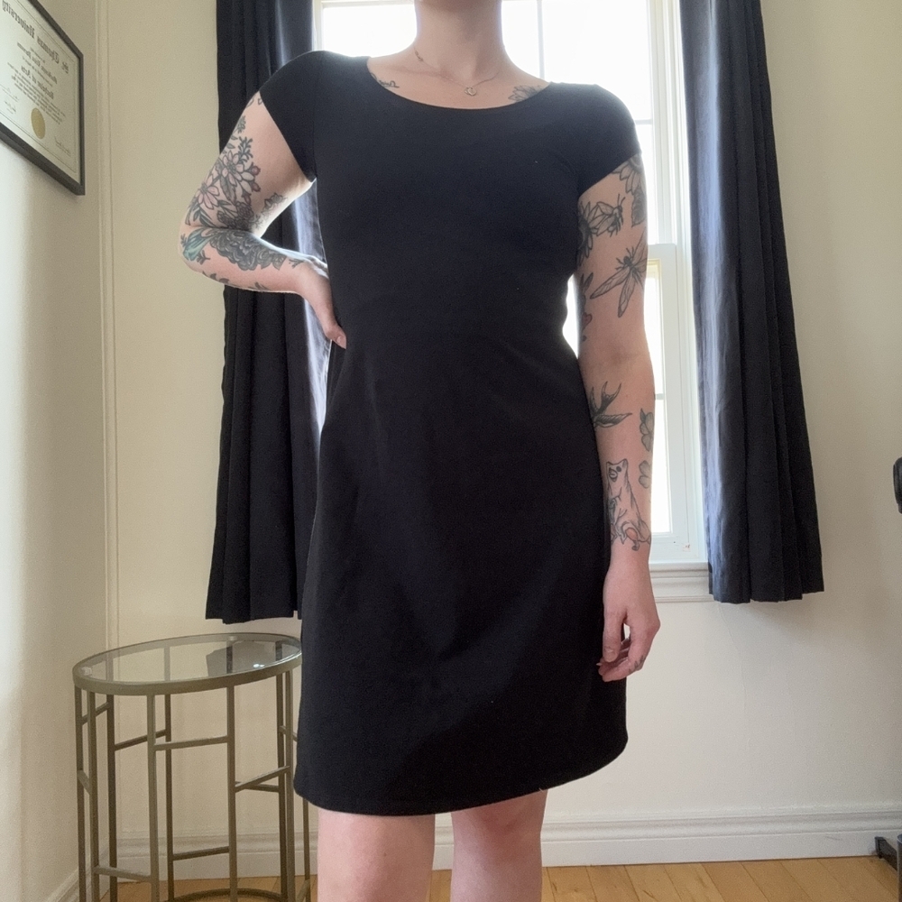 EILEEN FISHER Organic-Cotton Ballet-Neck Dress
